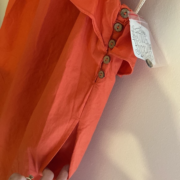Free People Orange Halter Dress with pockets! NWT - Picture 2 of 3